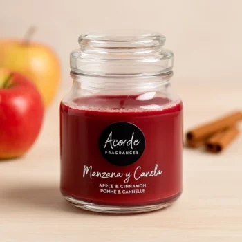 Pack de 12 (soit 1,50€ pièce) : Bougie Pot en Verre Couvercle Parfum POMME CANNELLE – Acorde Fragrances