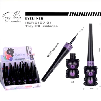 Présentoir de 24 (soit 0,90€ l'unité) Eyeliners Ourson Noir – Easy Paris – Image 2