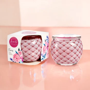 Pack de 12 (soit 0,75€ pièce) : Bougie Pot en Verre Vintage parfum FLORAL - Acorde Fragrances