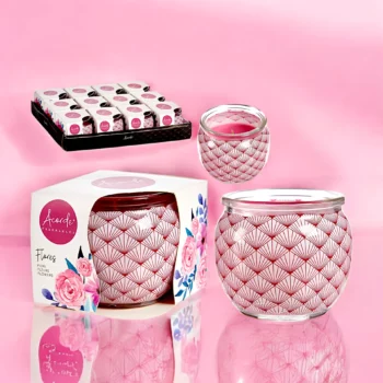 Pack de 12 (soit 0,75€ pièce) : Bougie Pot en Verre Vintage parfum FLORAL - Acorde Fragrances – Image 2