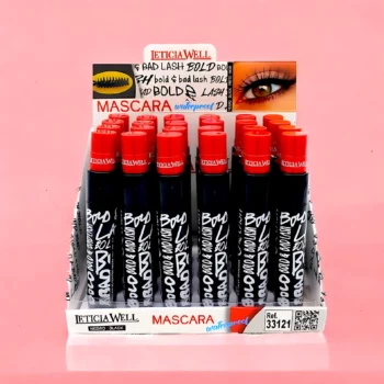 Présentoir de 24 (soit 0,90€ l'unité) : Mascara Waterproof Bold & Bad Lash – Leticia Well – Image 2