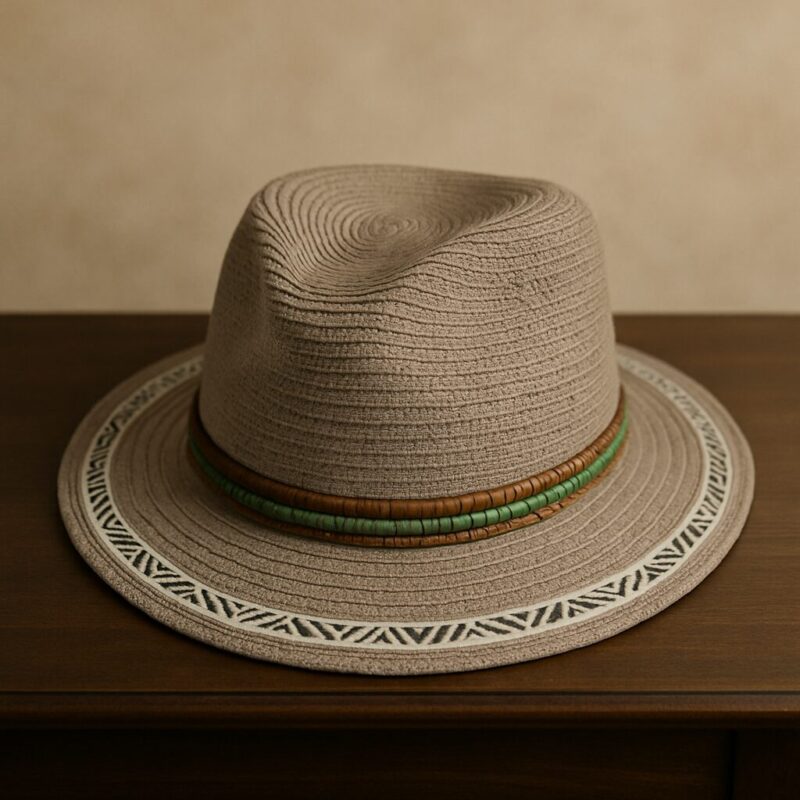 Mélange de 3 (soit 3,50€) Chapeaux Mixtes en Raphia – Détail Bande Tissée et Perles