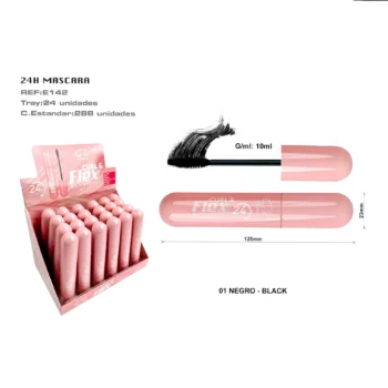 Pack de 24 (soit 1.12€ l'unité) Mascara Noir WATERPROOF FLEX & CURL 24H - Easy Paris – Image 2