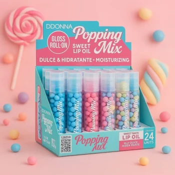 Présentoir de 24 (0,75€ pièce) : Huiles à Lèvres Sucrée en Roll-on - DD'onna – Image 2
