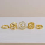 Lot de 12 (1,50€ unité) : Bague Dorée Ajustable - Bon Mélange