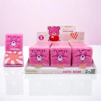 Présentoir de 15(2,91€ pièce) : BLUSH PELUCHE OURS ROSE – LETICIA WELL – Image 2