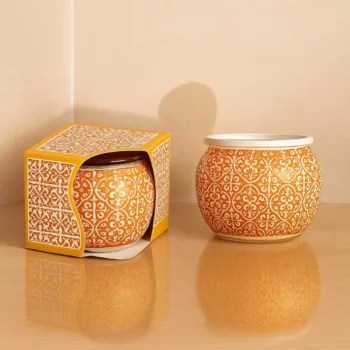 Pack de 12 (soit 1€ pièce) : Bougie Pot en Verre Mosaïque Parfum THÉ ORIENTAL – Acorde Fragrances