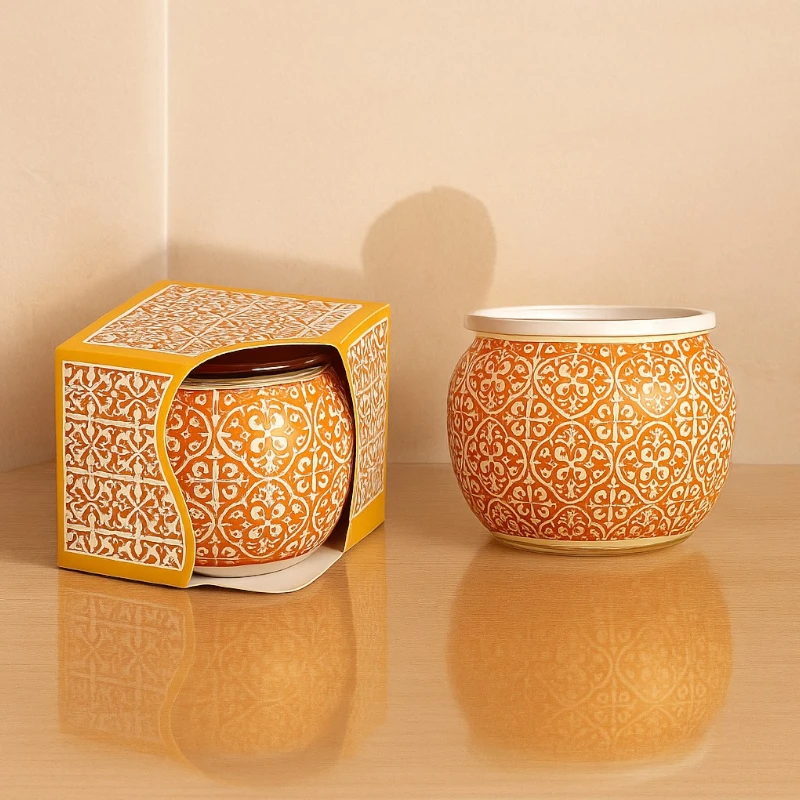 bougie cannelle acorde prix grossiste 1 Pack de 12 (soit 1€ pièce) : Bougie Pot en Verre Mosaïque Parfum THÉ ORIENTAL – Acorde Fragrances – Image 1