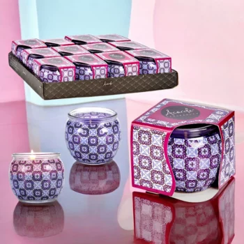 Pack de 12 (soit 1€ pièce) : Bougie Pot en Verre Vintage parfum SPA - Acorde Fragrances – Image 2