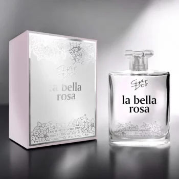 Lot de 3 (3,90€ Pièce) : Eau de Parfum Femme LA BELLA ROSA 100ml - Chat D'or – Image 2