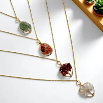 Lot de 12 (2€ Pièce) : Colliers Arbre de Vie – Perle et Chaîne Dorée - Acier Inoxydable – Image 3