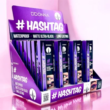 Pack de 24 (soit 0.68€ l'unité) Eye Liner Mat Ultra-Noir Waterproof #HASHTAG - D'Donna – Image 3