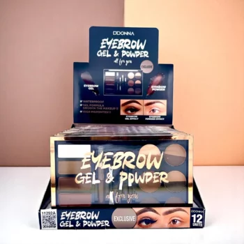 Pack de 12 (soit 2.82€ l'unité) : Grande Palette Sourcils Gel & Poudre - D'Donna – Image 2