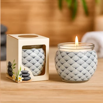 Pack de 12 (soit 1€ pièce) : Bougie Pot en Verre Vintage parfumée SPA - Acorde Fragrances