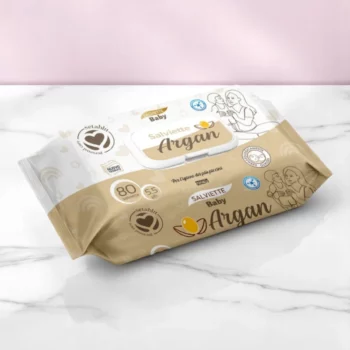 Lot de 3 (1,22€ Pièce) : Paquet de 80 lingettes Bébé à l’Huile d’Argan - Setahome – Image 2