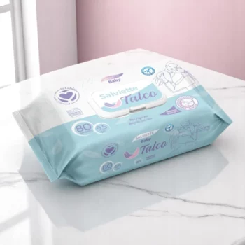 Lot de 3 (1,22€ Pièce) : Paquet de 80 lingettes Bébé Parfum Talc - Setahome – Image 2