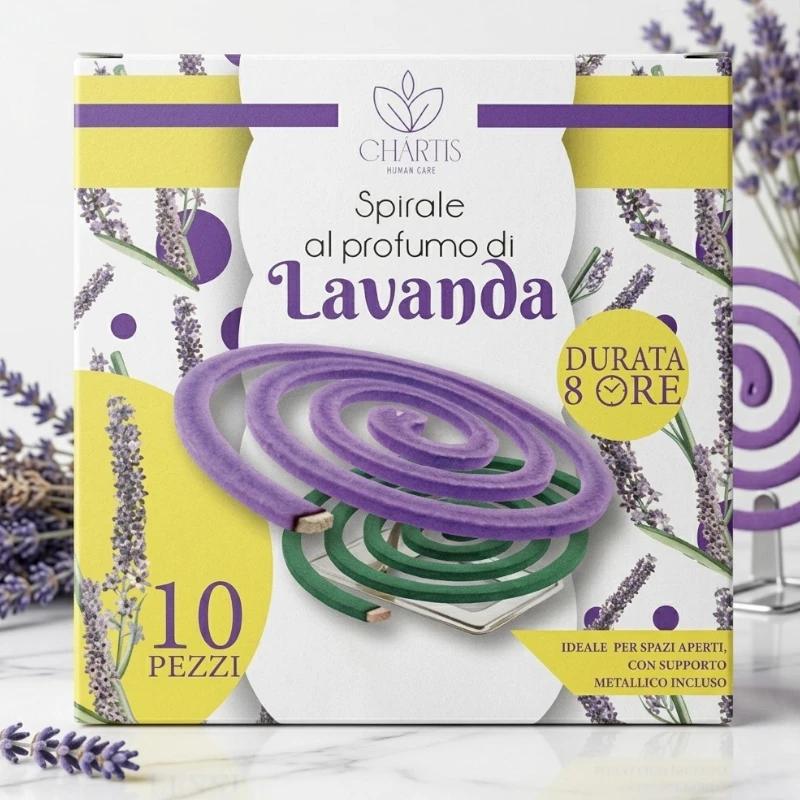 fournisseur de spirales anti moustique garden (6) Boite D'Encens en spirale LAVANDE (x10) - Anti-insectes CHARTIS – Image 1