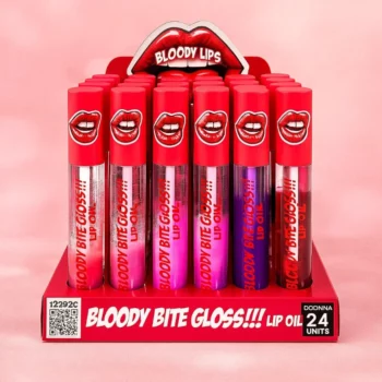 Pack de 24 (soit 0.75€ l'unité) Gloss "Bloody Bite Gloss!!! Lip Oil" – D'Donna