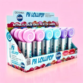 Présentoir de 24 (soit 0,69€ l'unité) : Gloss à Lèvres PH Lollipop - DDonna – Image 3