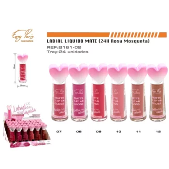 Pack de 24 (soit 1€ l'unité) Gloss à Lèvres Liquide Mat 24H - Easy Paris – Image 2