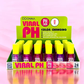 Présentoir de 24 (soit 1,13€ l'unité) : Gloss à Lèvres Viral PH - DDonna