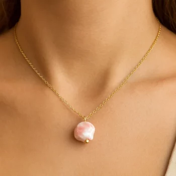 Lot de 12 (1,50€ Pièce) : Collier doré & Pendentif Océan - Acier Inoxydable – Image 2