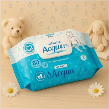 Lot de 3 (1,22€ Pièce) : Paquet de 80 lingettes Bébé Acqua - Setahome