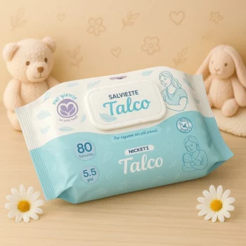 Lot de 3 (1,22€ Pièce) : Paquet de 80 lingettes Bébé Parfum Talc - Setahome