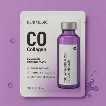 Lot de 6 (soit 0,73€ pièce) : Masques Raffermissants au Collagène 25 ml – KORMESIC