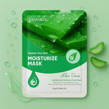 Lot de 6 (soit 0,73€ pièce) : Masques Visage Hydratants Aloe Vera 25g – FAYANKOU