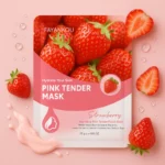 Lot de 6 (soit 0,73€ pièce) : Masques Visage Hydratants Fraise 25g – FAYANKOU