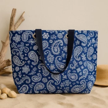 Mélange de 6 (soit 3,75€) Sacs de Plage Motif BANDANA - Couleurs Assorties – Image 3