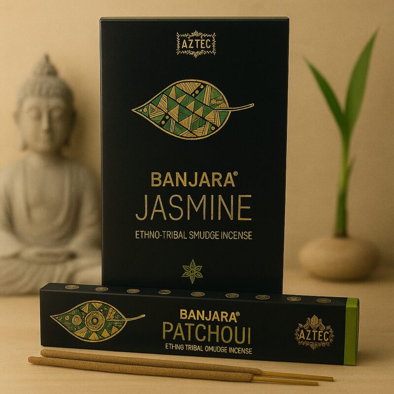 Carton de 12 (soit 0,60€ la Boite) Boîtes d'encens Banjara Jasmin (10 bâtons par boîte)