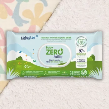 Carton de 12 (soit 1,05€ le paquet) : Lingettes Bébé Baby Zero - Salustar - 24 Lingettes par Paquet 👶 – Image 2