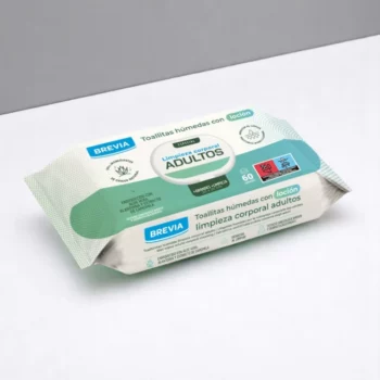 Carton de 12 (soit 2,65€ le paquet) : Lingettes Corporelles Adultes - Brevia - 60 Lingettes par Paquet 🚿 – Image 2