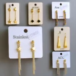 Lot de 40 Mélange de Modèles (1,99€ la paire) : Paires de Boucles d’Oreilles Pendantes Dorées – Acier Inoxydable