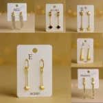 Lot de 20 Mélange de Modèles (2,25€ la paire) : Paires de Boucles d’Oreilles Pendantes Dorées – Acier Inoxydable