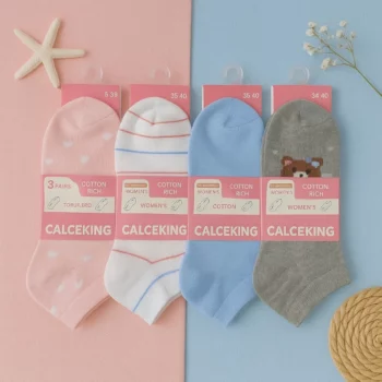 Lot de 96 Paires - 32 Modèles Différents (0,30€ Pièce) : Paires de Chaussettes Femme – Collection Pastel – Image 8
