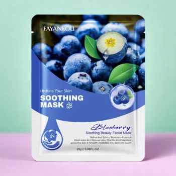 Lot de 6 (soit 0,73€ pièce) : Masques Visage Apaisants Myrtille 25g – FAYANKOU – Image 2