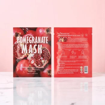 Lot de 6 (soit 0,73€ pièce) : Masques Visage Éclat et Anti-Rides à la Grenade 25 g – KORMESIC – Image 2
