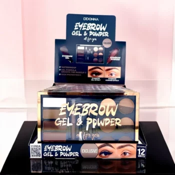 Pack de 12 (soit 2.82€ l'unité) : Grande Palette Sourcils Gel & Poudre - D'Donna – Image 4