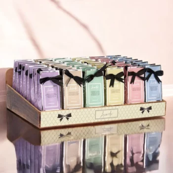 Présentoir de 48 (0,75€ Pièce) : Sachets de 30 Cônes d’Encens avec Support – Parfums Assortis