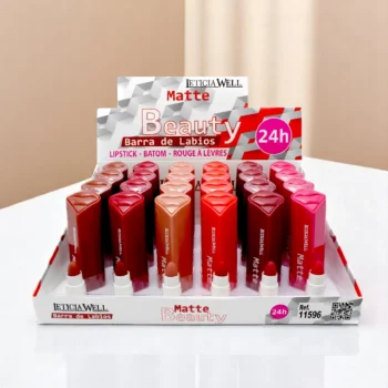 Présentoir de 24 (1,13€ pièce) : ROUGE À LÈVRES BEAUTY MATTE 24H – LETICIA WELL – Image 2