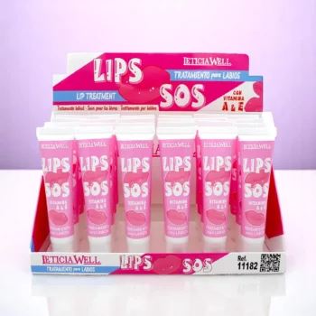 Présentoir de 24 (1,55€ pièce) : Soin SOS Lèvres + Vitamines A & E – LETICIA WELL – Image 2