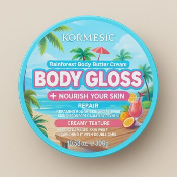Lot de 2 (3,66€ Pièce) Crème au Beurre RAINFOREST pour le Corps 300g – KORMESIC