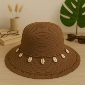 Mélange de 3 (soit 3,30€) Chapeaux d’Été avec Bandeau Coquillages – Mélange de Couleurs – Image 3