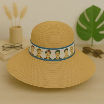 Mélange de 3 (soit 4,20€) Chapeaux d’Été avec Bandeau Frida Kahlo – Mélange de Couleurs – Image 3