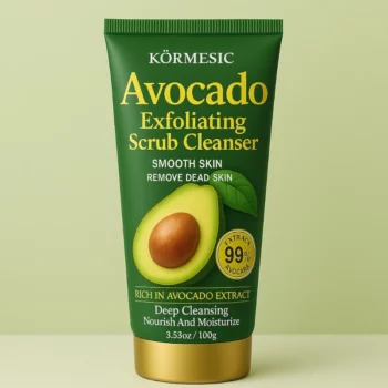Lot de 3 (2,17€ Pièce) Nettoyant & Exfoliant à l'AVOCAT pour le Visage 100ml – KORMESIC