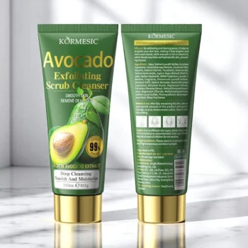 Lot de 3 (2,17€ Pièce) Nettoyant & Exfoliant à l'AVOCAT pour le Visage 100ml – KORMESIC – Image 2