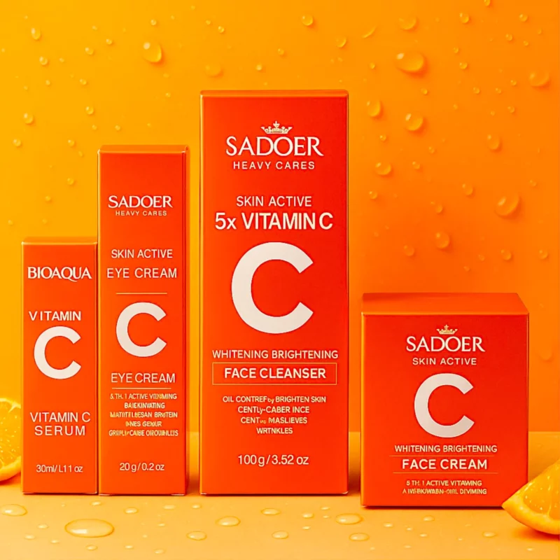 Lot de 4 Soins Visage Vitamine C – SADOER & BIOAQUA